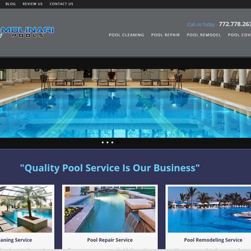 Pool Service Website for a local pool maintenance 