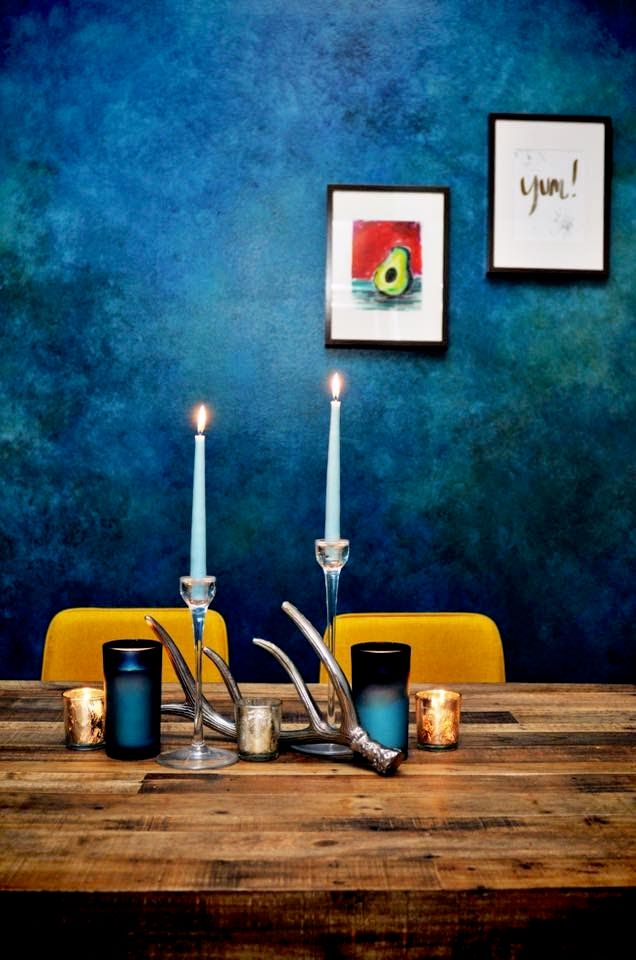 An art wall that I painted in a client's dining ro