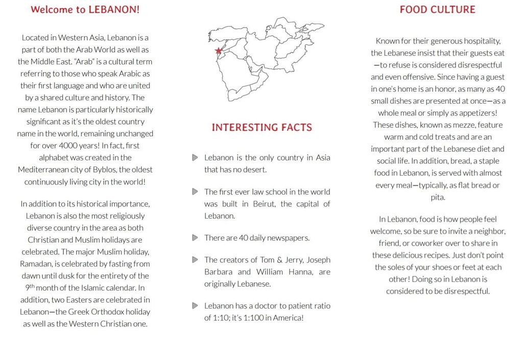 Copy for Ai Cocina's "Discover Lebanon" Cooking Ki