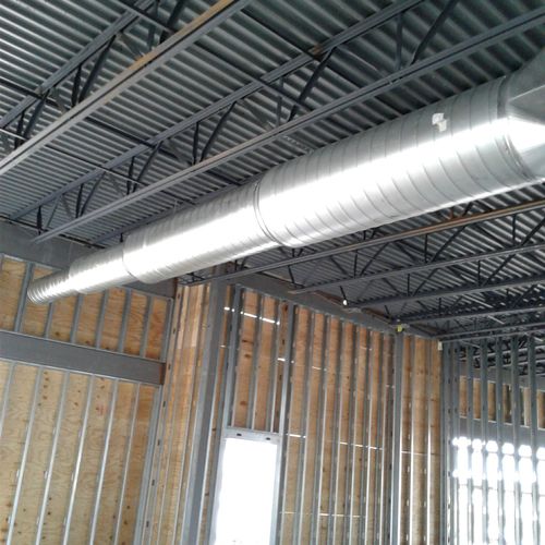 Commercial Exposed Spiral Duct line