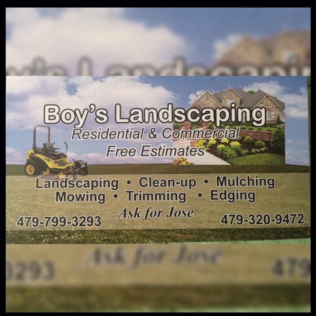 Boys landscaping
