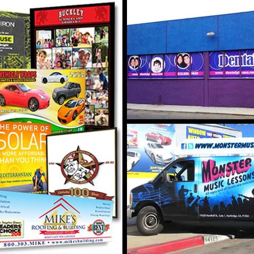 Posters, banners and vehicle wraps