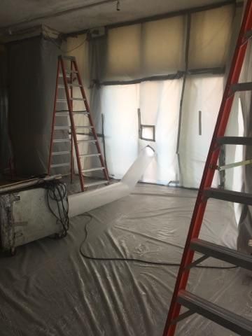 Asbestos abatement at a government facility.