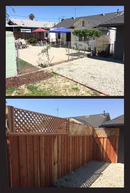 This 8ft full privacy redwood fence with lattice t