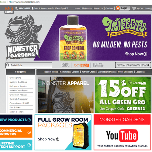 MonsterGardens.com- e-commerce website