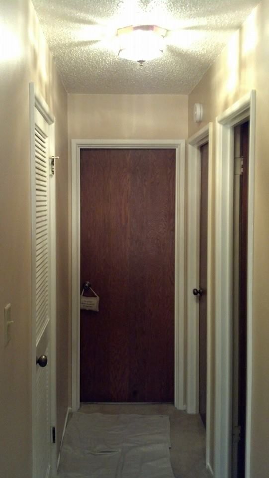 Hallway with trim.