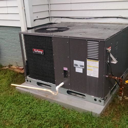 Installation of a new gas package unit