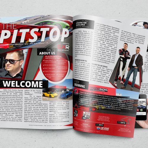 Exotic Racing Business Newsletter for employees in