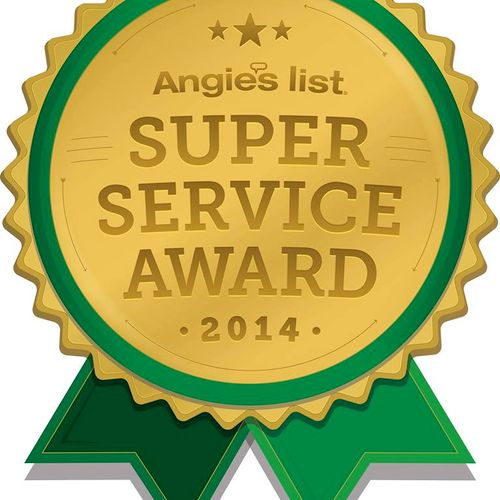 Angies List Super Service Award Winner for 2014, 2
