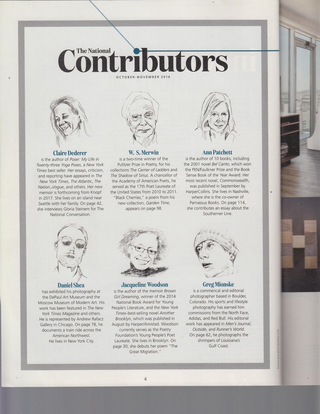 Illustrated contributor portraits