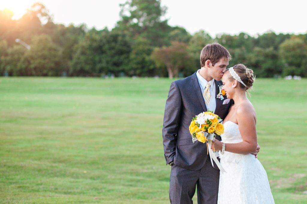 Beautiful navy blue + yellow wedding in Chesapeake