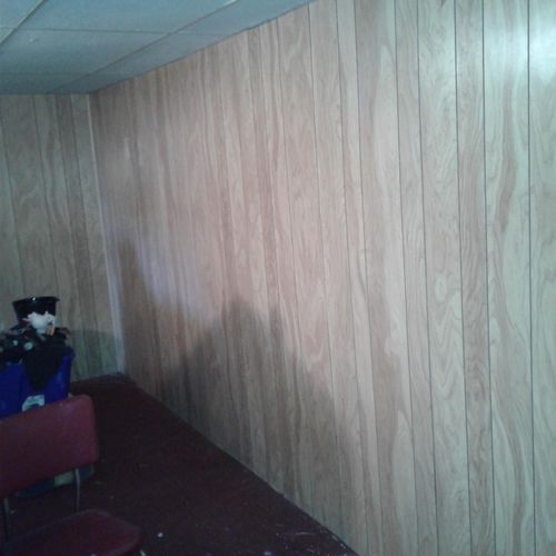 New wood paneling installed 