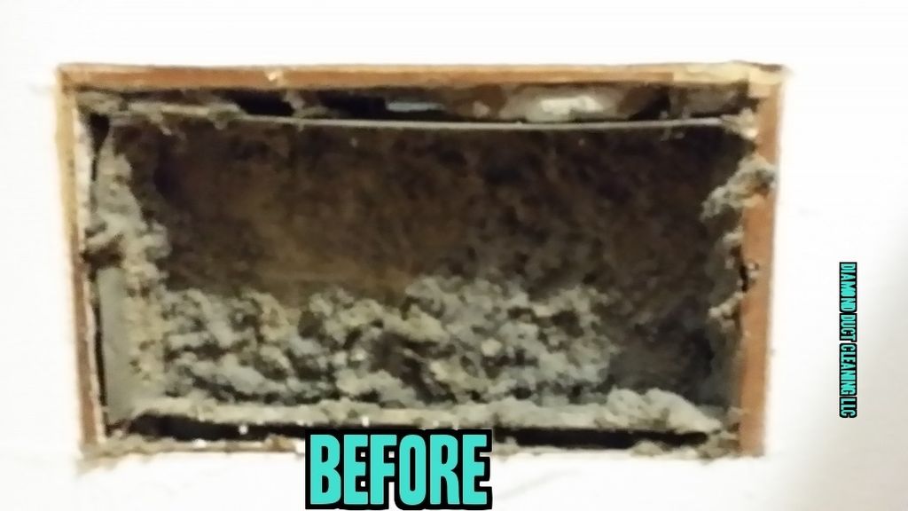 Here we have a duct vent that is filled with dust.