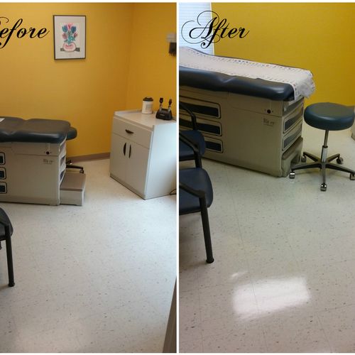 Medical facility cleaning and floor refinishing