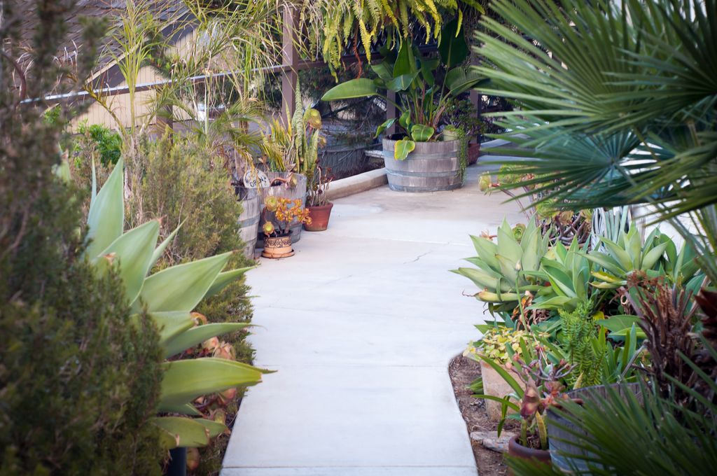 Peaceful sanctuary surrounded by a beautiful garde