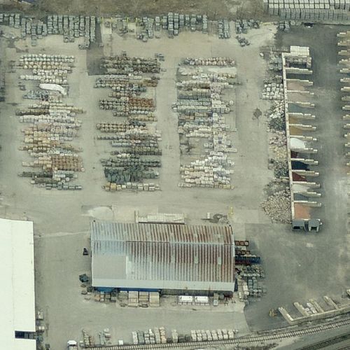 Aerial shot of our material yard