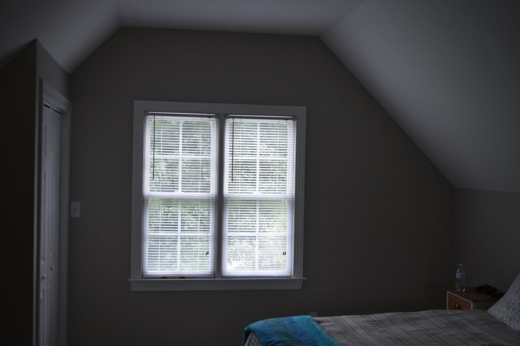 After the walls were painted in this bonus room!