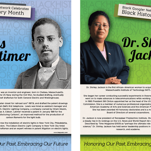 two posters from Black History Month celebration c