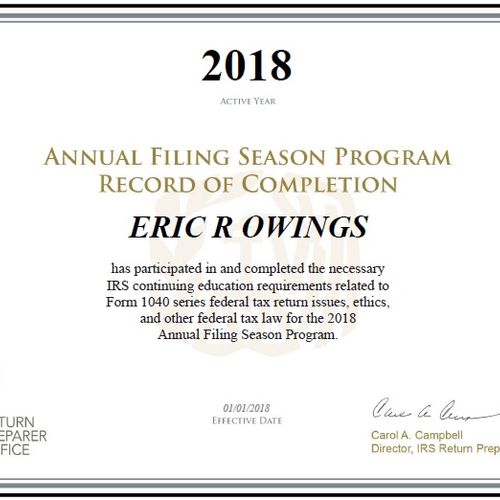 IRS Annual Filing Season Program