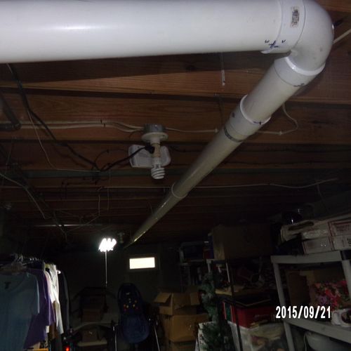 PVC flue pipe for high efficiency furnace