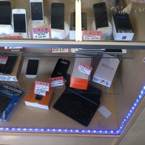 We have Apple and Samsung phones from the iPhone 4