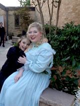 Dressed for The Secret Garden with stage daughter 