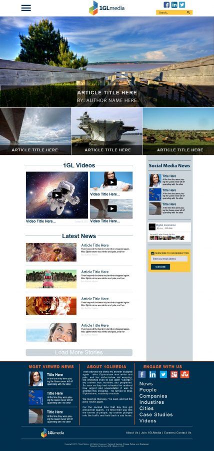 1GL was looking to build a business news site. The