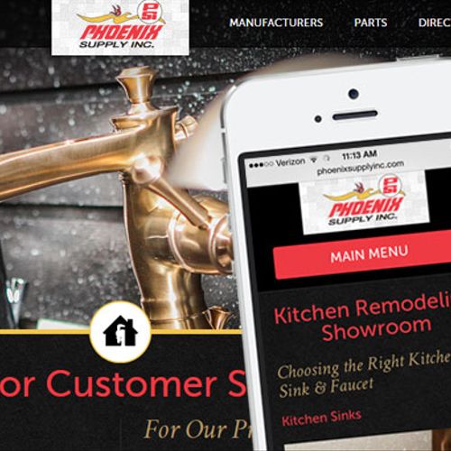 Responsive web design and SEO for Phoenix Supply, 