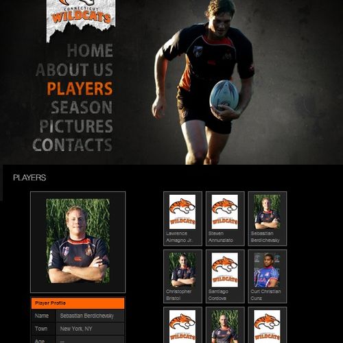 Professional Rugby League Website built using OOP 