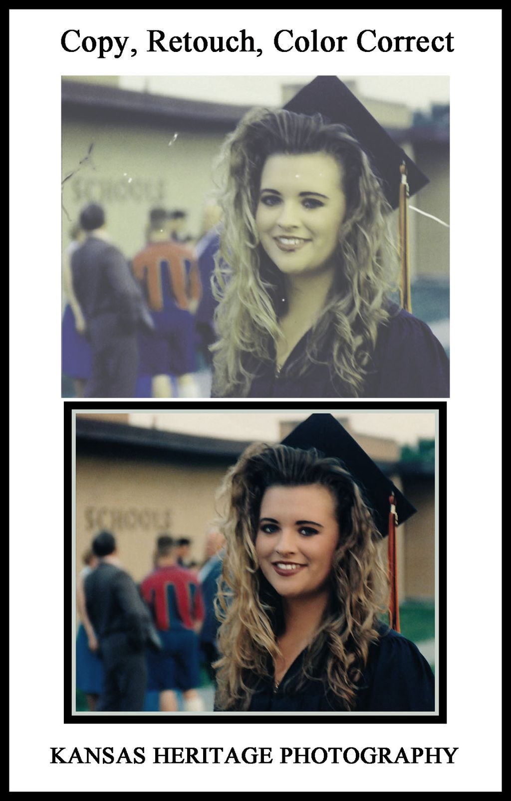 An example of our photo restoration work on a fade