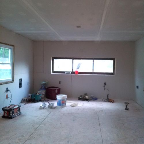 Drywall install and finish