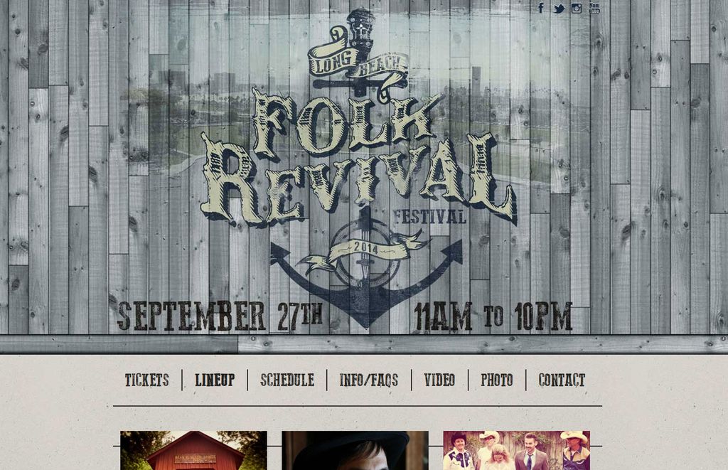 Festival ticketing website