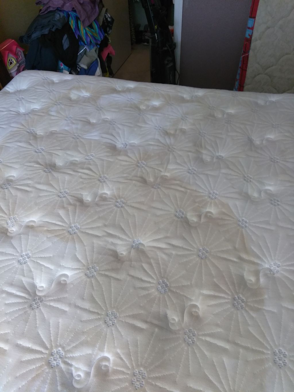 Mattress before cleaning