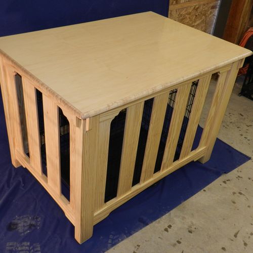 Designed to hold a dog kennel.