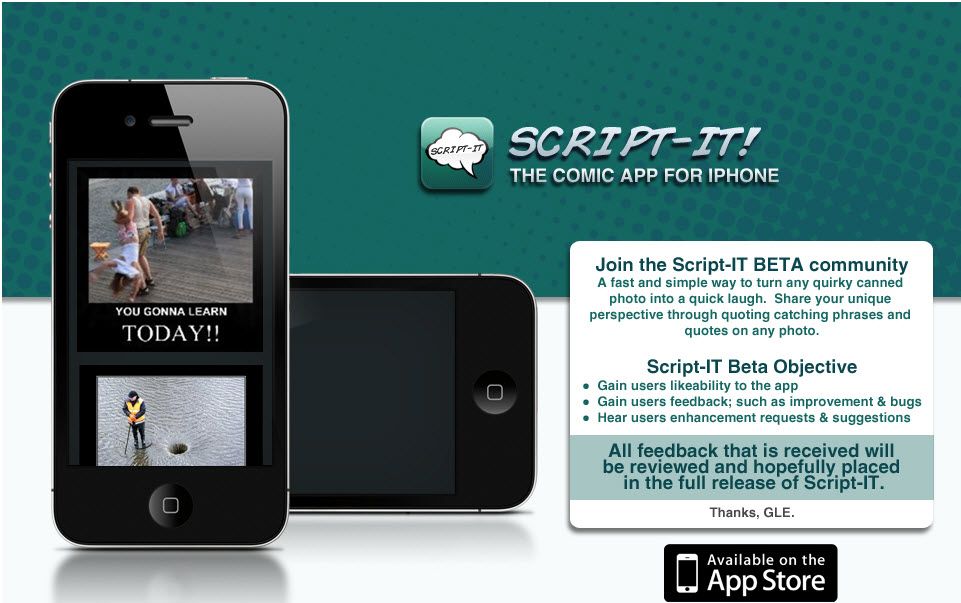 Script-It iPhone comic app I developed