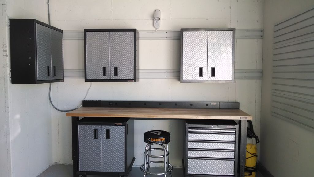 Work shop storage and organization system installe