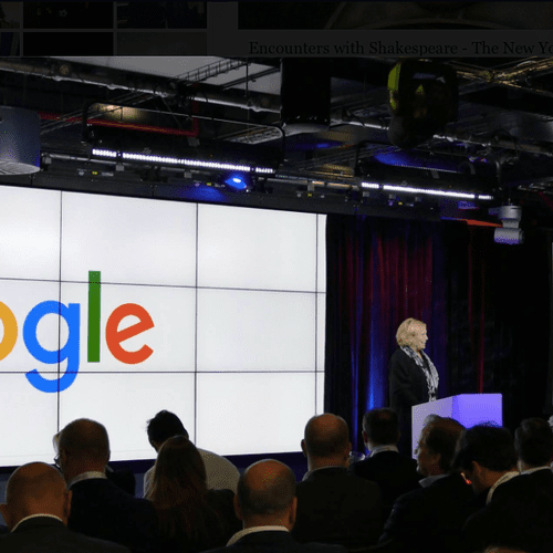 Giving a presentation at Google European Headquart