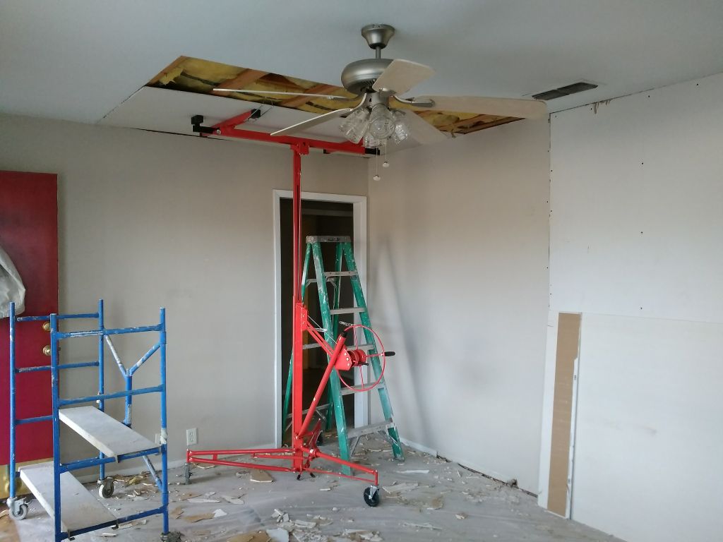 ***DRYWALL REPAIR*** 
2.) Hanging New Drywall.