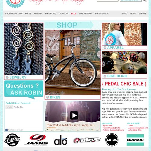 Online Store design and development for Pedal Chic