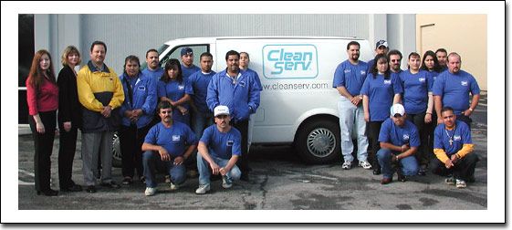 The CleanServ Team ready to service clients in 14 