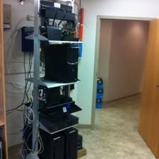 A doctors office computer area