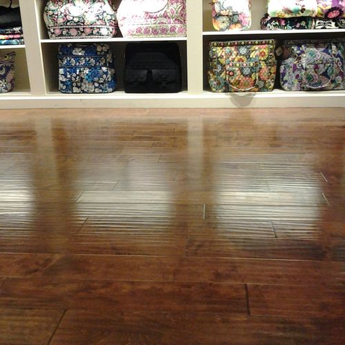 Vera Bradley store! hardwood floor work!