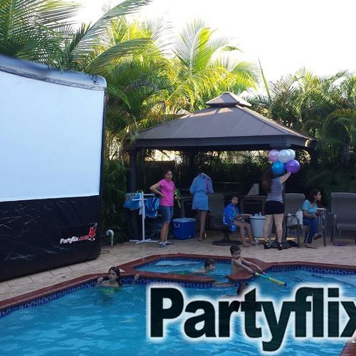 12ft Partyflix Party Starter Inflatable Movie Scre
