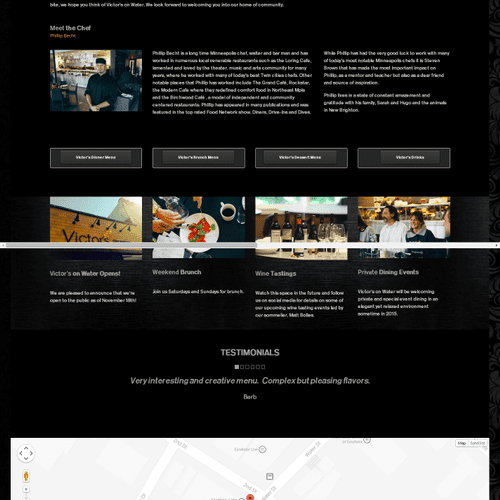 Site design and social media launch for Victor's o