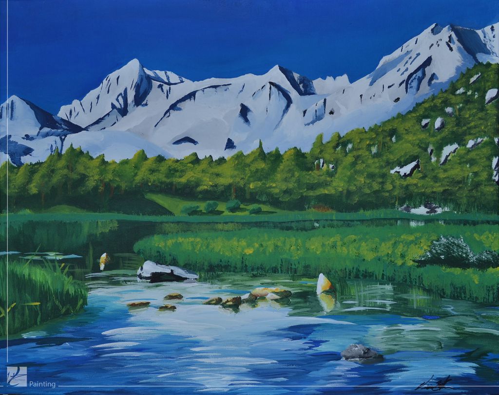 14" x 17" Acrylic. "Solitude".