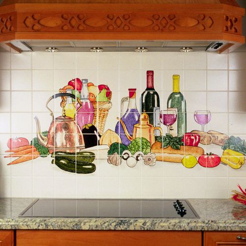 Food imagery is very popular for kitchen backslash