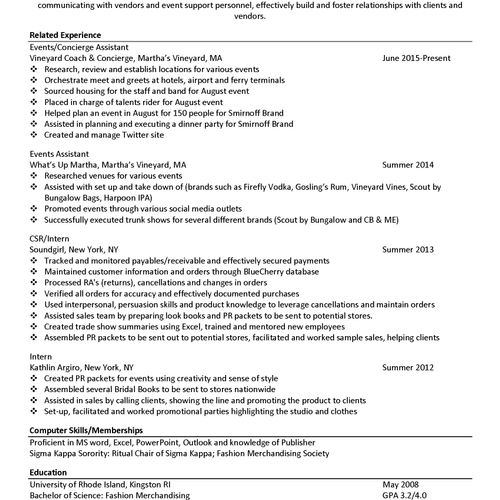 Resume Sample 3