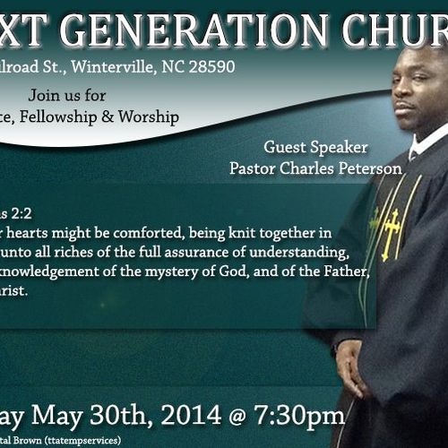 Next Generation Church Guest Speaker Flyer