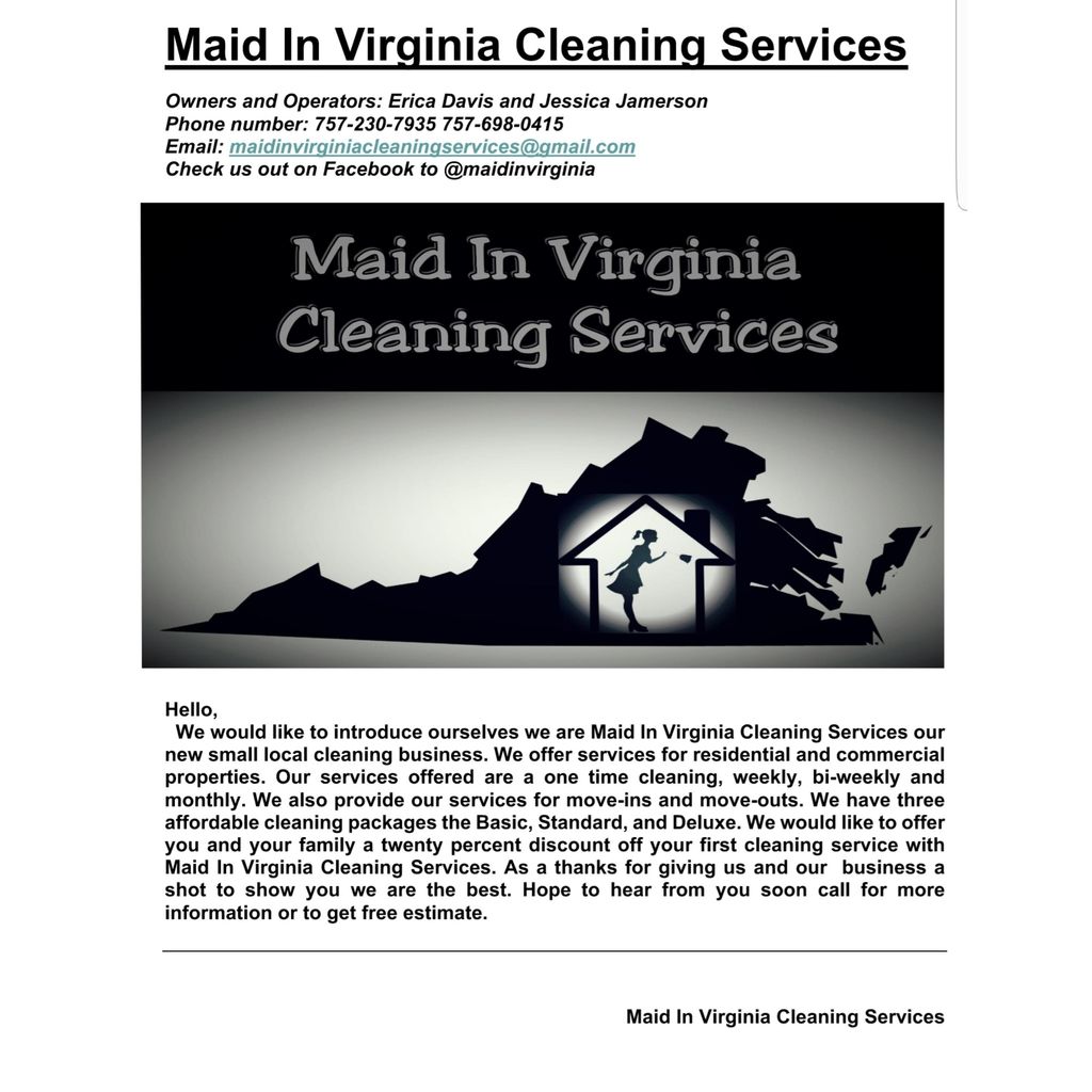 Maid in virginia cleaning services