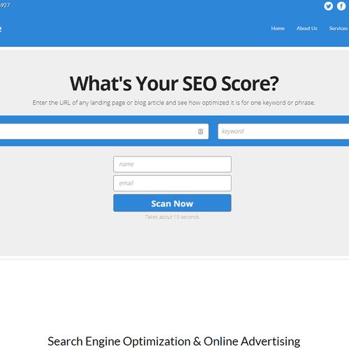 An SEO lead generation landing page we created. 